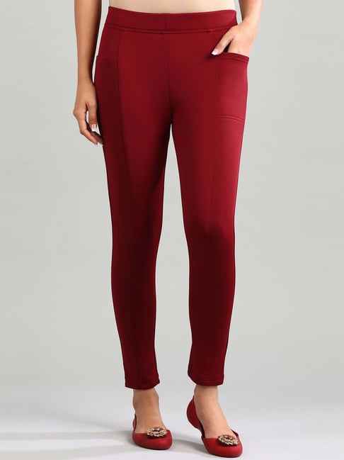 Aurelia Red Regular Fit Jeggings