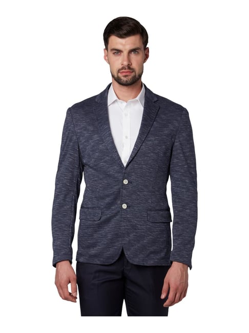 Park Avenue Blue Textured Blazer