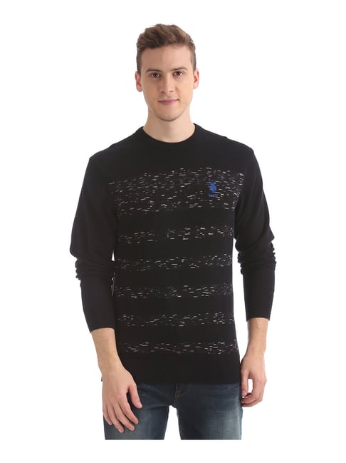 black round neck polo