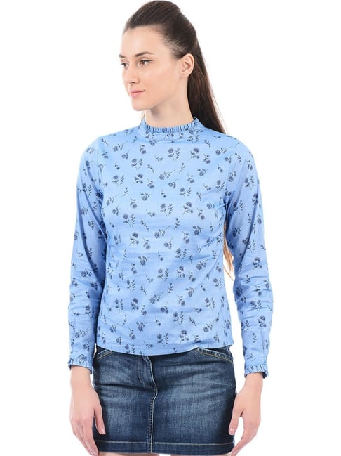 pepe-jeans-blue-printed-top