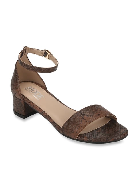 Mode by Red Tape Women s Brown Ankle Strap Sandals