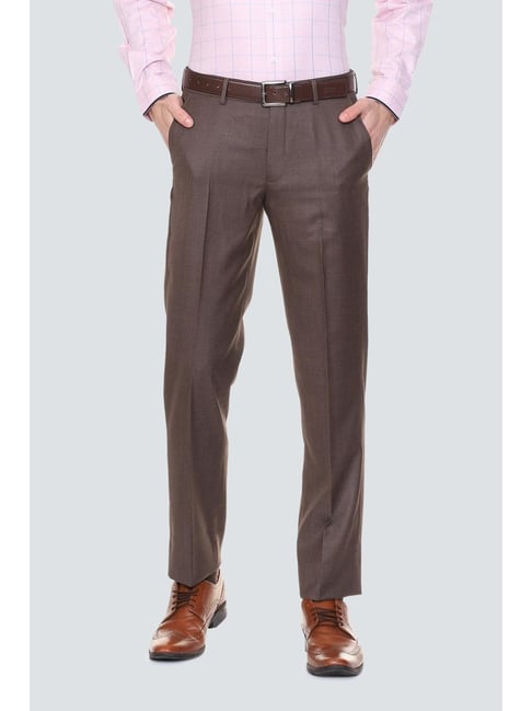 Cream Regular Fit Formal Trouser Pant For Men For Daily Use, Office