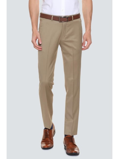 Buy LOUIS PHILIPPE Textured Polyester Blend Regular Fit Mens Work Wear  Trousers  Shoppers Stop