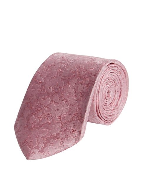 Buy Raymond Pink Textured Tie, Cufflinks & Pocket Square Online at Best