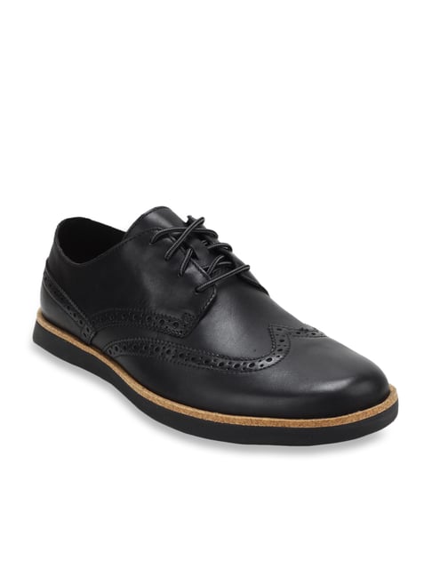 Clarks Fairford Black Brogue Shoes