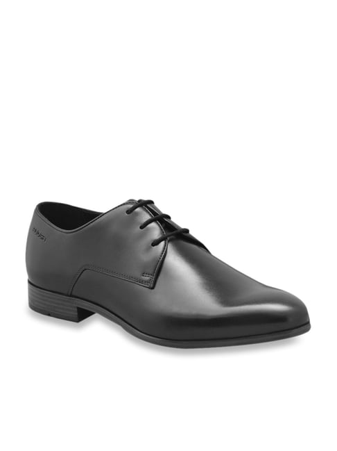 Ruosh Men's Black Derby Shoes