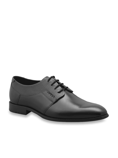 Ruosh Men's Black Derby Shoes