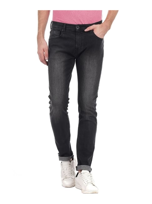 Pepe Jeans Black Slim Fit Solid Low Rise Jeans