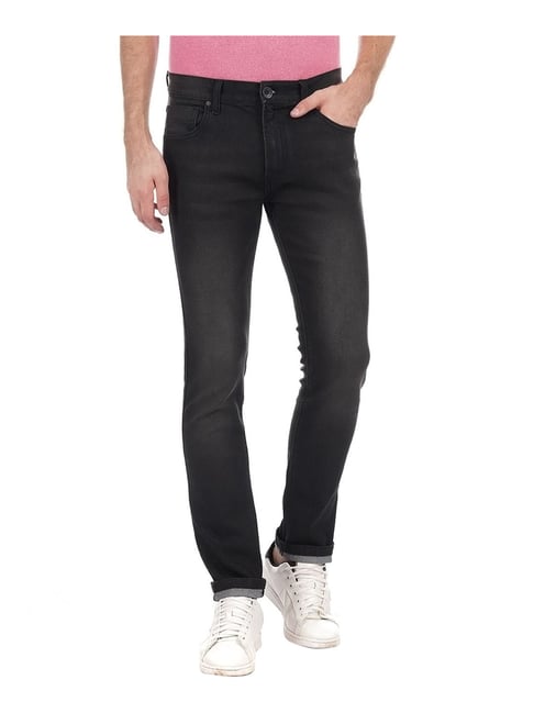 Pepe Jeans Black Lightly Washed Low Rise Jeans