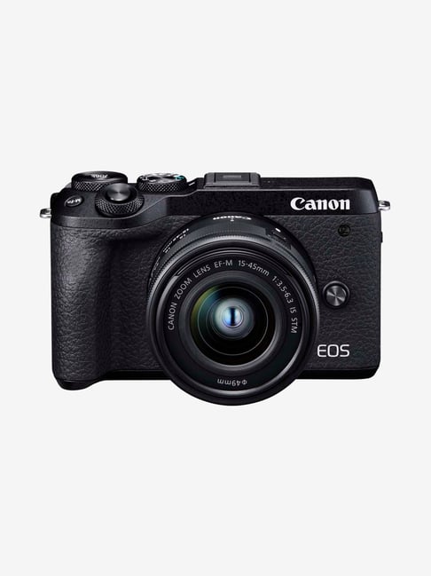 Canon EOS M6 Mark II (EF-M15-45mm f/3.5-6.3 IS STM) Mirrorless Camera (Black)