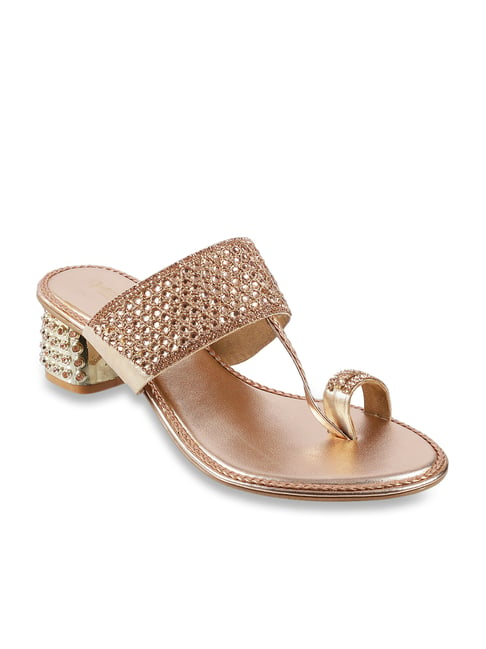 Metro Women's Golden Toe Ring Sandals Price in India