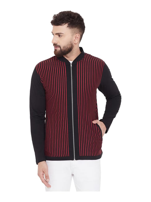 Hypernation Black & Red Striped T-Shirt