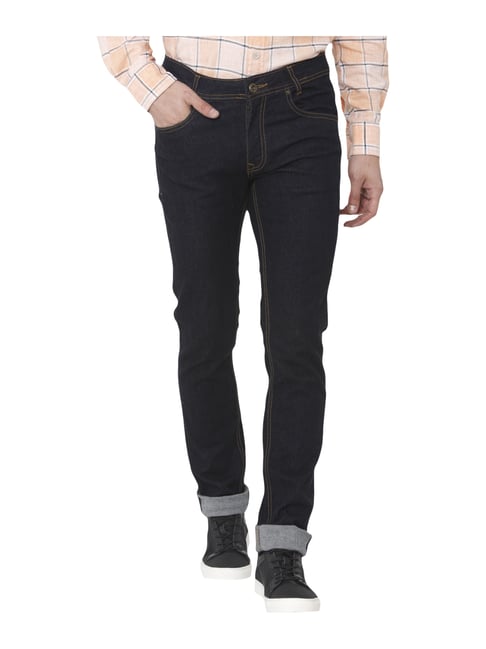 navy cotton jeans