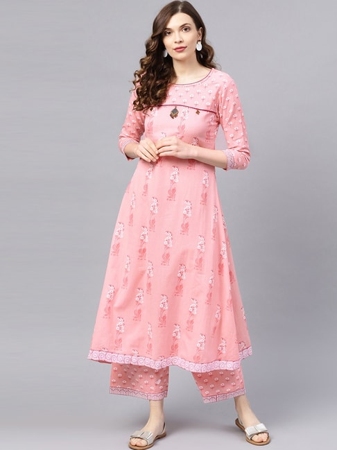 Buy Baby Pink Georgette Embroidery Long Kurti Party Wear Online at Best  Price | Cbazaar