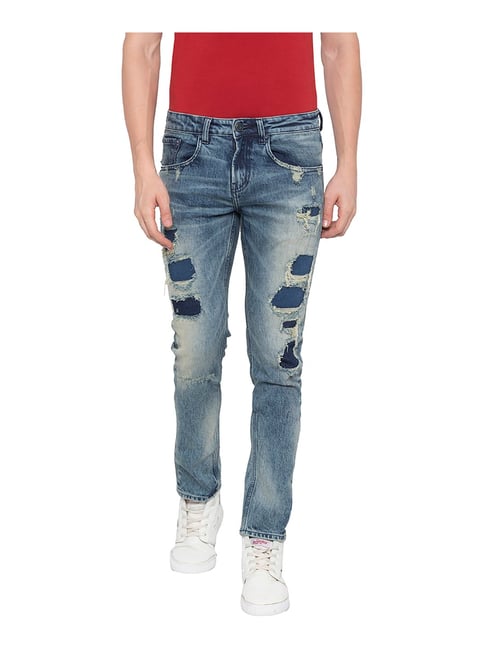 Spykar Light Blue Skinny Fit Low Rise Jeans