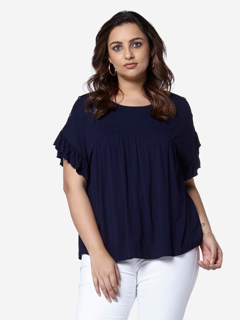 Buy Sassy Soda Curve by Westside Navy Sammy Top for Women Online @ Tata ...