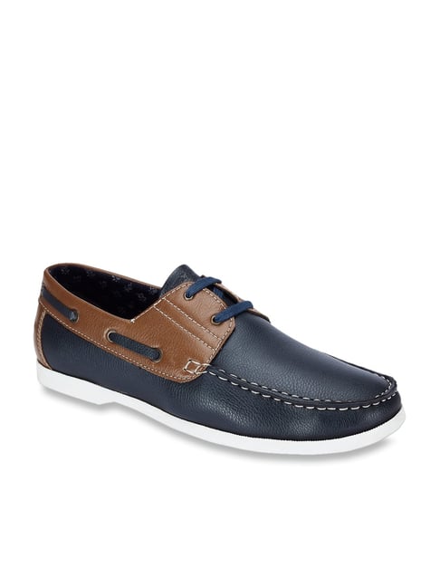 Buy Park Avenue Navy Brown Boat Shoes for Men at Best Price