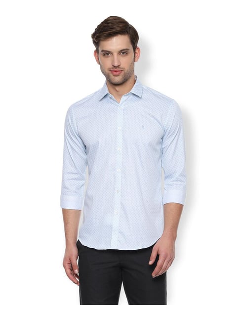 V Dot by Van Heusen Blue Full Sleeves Printed Shirt