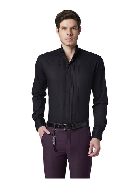 Park Avenue Black Slim Fit Shirt