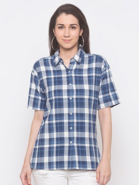 Globus Navy Checks Shirt