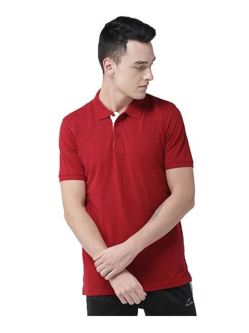 ALCIS Red Regular Fit Polo T-Shirt-picture-10