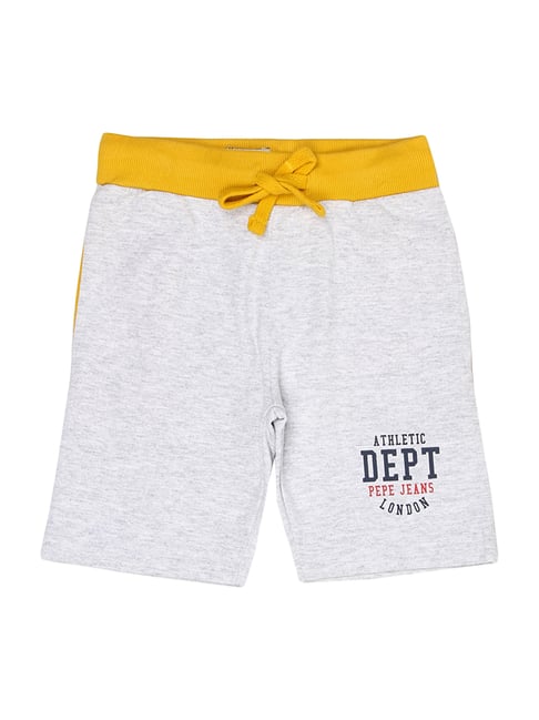 Pepe Jeans Kids Grey Mid Rise Shorts