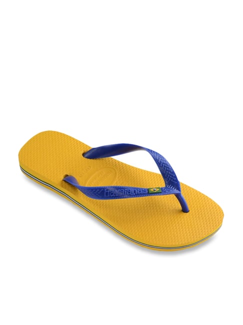 Buy Havaianas Brasil Prep Blus Banana Yellow Flip Flops for Men at Best Price Tata CLiQ