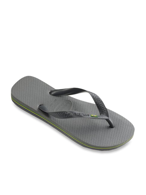 Buy Havaianas Brasil Prep Steel Grey Flip Flops for Men at Best