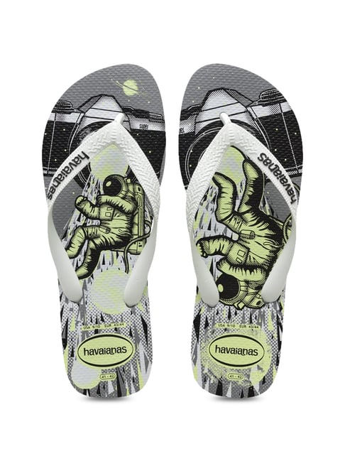 Buy Havaianas Nite White Steel Grey Flip Flops for Men at Best