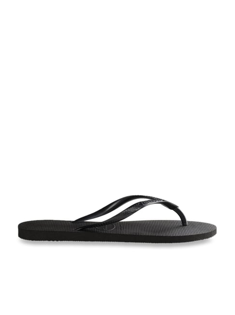 Plain black online havaianas