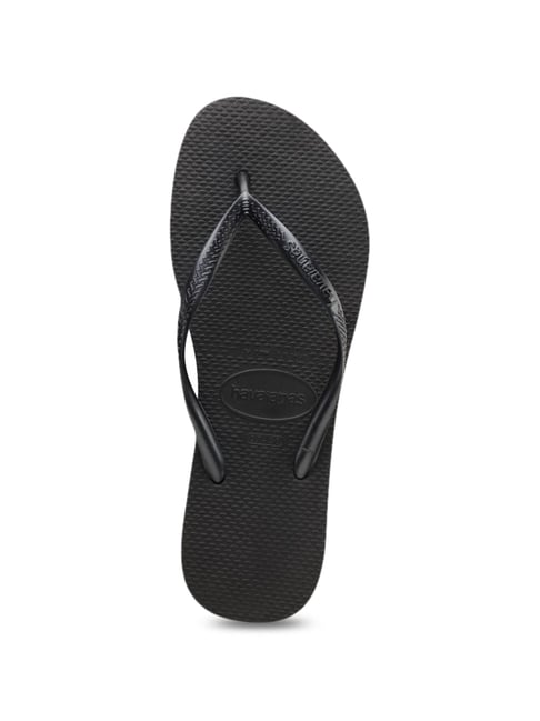 Havaianas black outlet slim flip flops