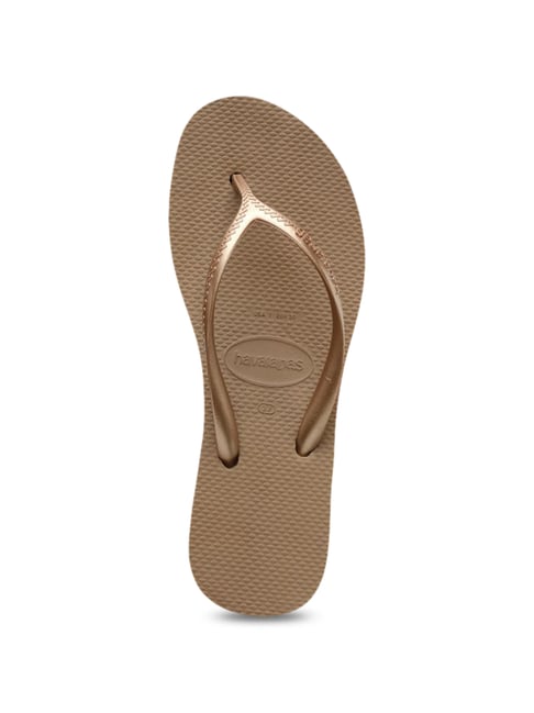Buy Havaianas High Light Rose Gold Flip Flops for Women at Best