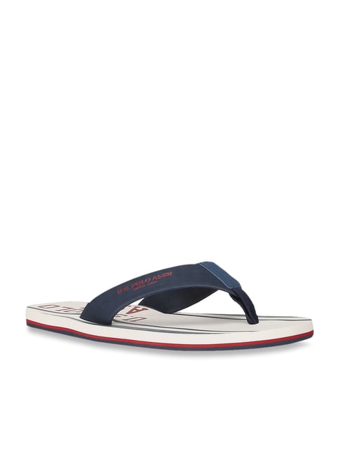 U.S. Polo Assn. Men s Mateo Navy White Flip Flops