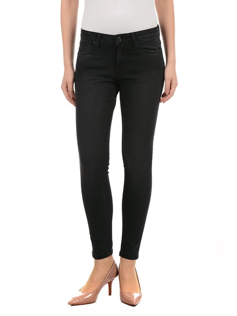 Pepe Jeans Black Mid Rise Jeans