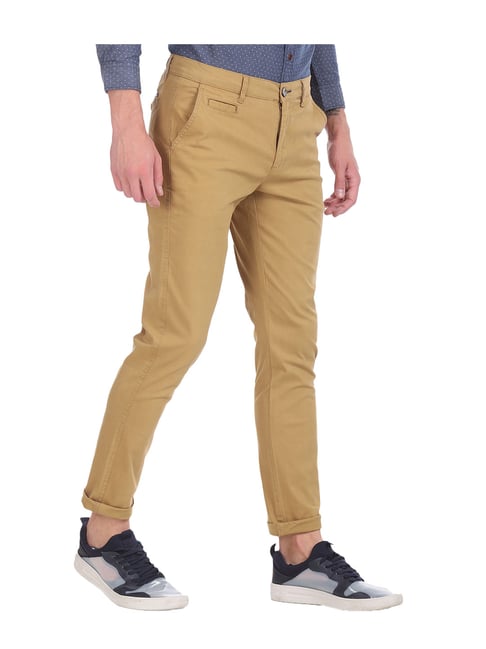 Buy Ruf & Tuf Brown Slim Fit Trousers for Men Online @ Tata CLiQ