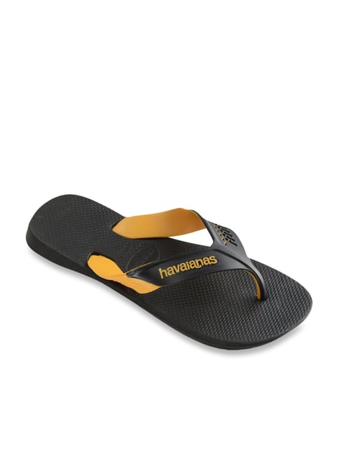 Buy Havaianas Dynamic Black Yellow Flip Flops for Men at Best