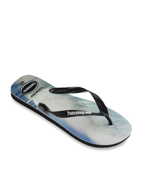 Havaianas Top Photo Print Black White Flip Flops