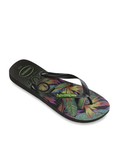 Havaianas Top Tropical Black Green Flip Flops