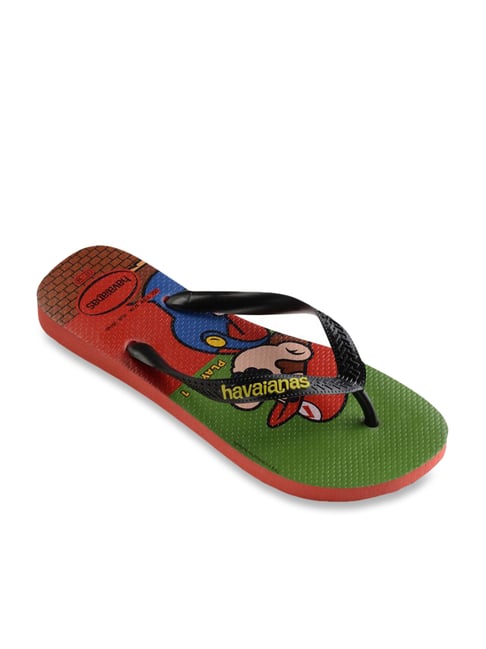 Buy Havaianas Licenses Mario Brothers Black Red Flip Flops for