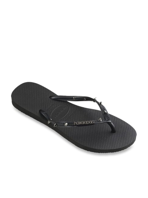 Buy Havaianas Slim Hardware Bold Black Flip Flops for Women at