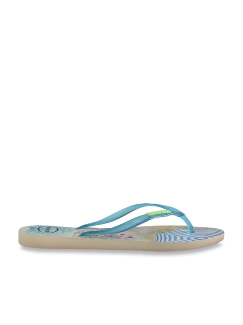 Buy Havaianas Slim Paissage Turquoise & Beige Flip Flops Online at Best ...