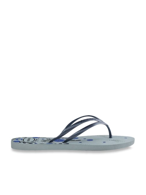 Havaianas Nova Tria Botanic Navy Sky Blue Flip Flops