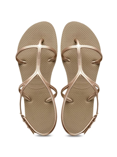 Havaianas Allure Rose Gold Back Strap Sandals