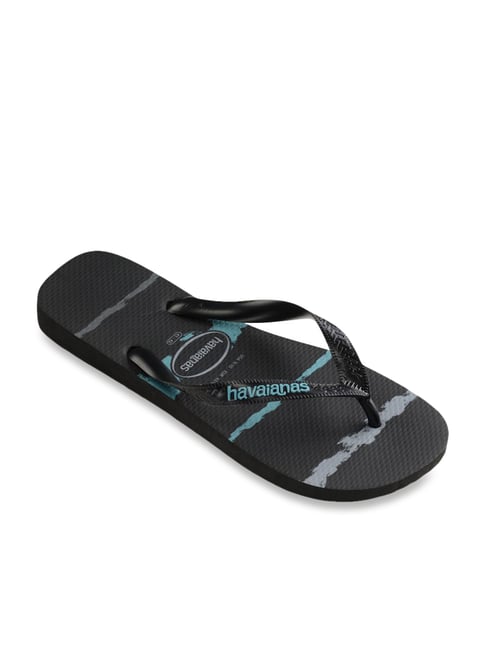 Havaianas Tropical Glitch Black Blue Flip Flops