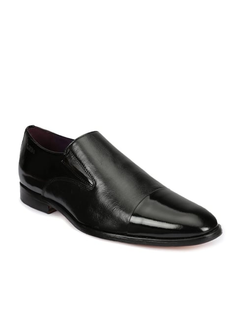 Ruosh Men's Black Formal Slip-Ons