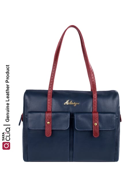 Hidesign Ee London 01 Navy Solid Medium Laptop Handbag-picture-17