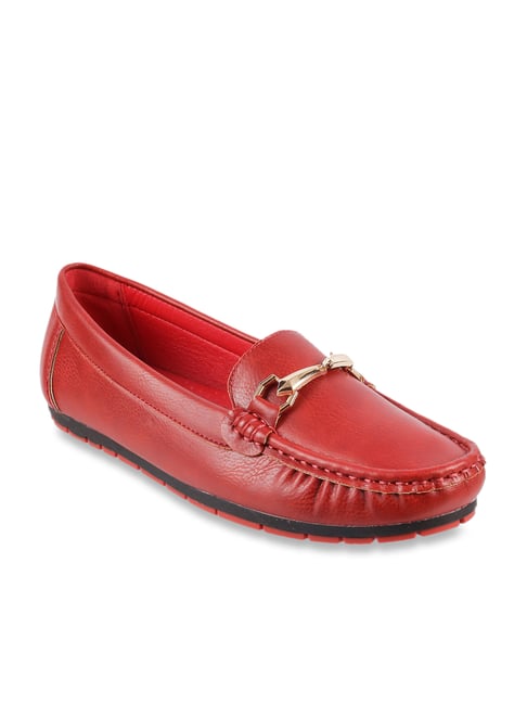 mochi red loafers