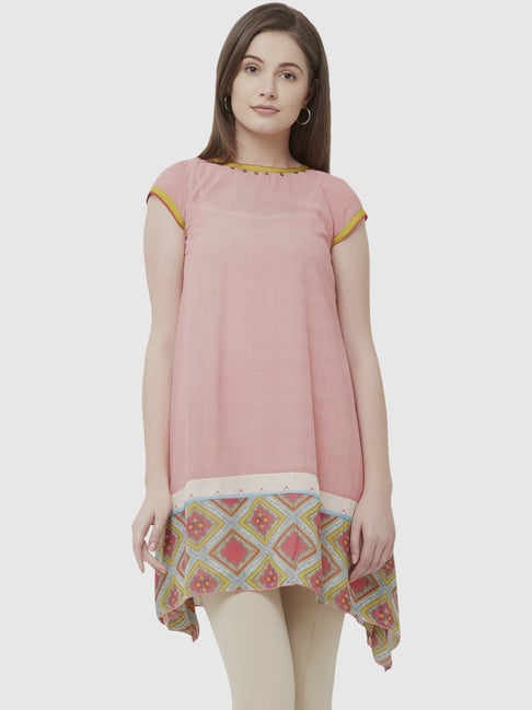 Fusion Beats Pink Printed Tunic