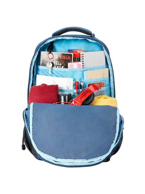 Buy Safari Drawstring 42 ltrs Navy Small Laptop Backpack Online At