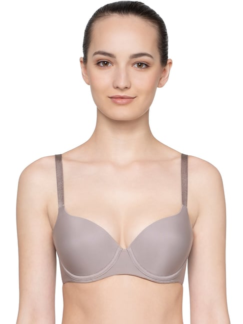 Triumph Brown Under Wired Padded T-Shirt Bra Price in India
